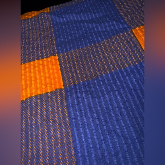 Anthropologie Porridge Preppy Plaid Indie WideLeg Pant Purple & Orange Sz M EUC - Picture 14 of 14